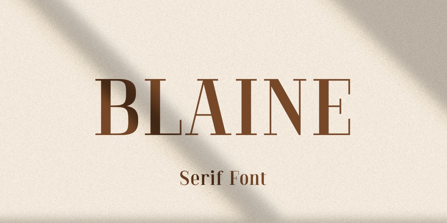 Beispiel einer Blaine Regular-Schriftart